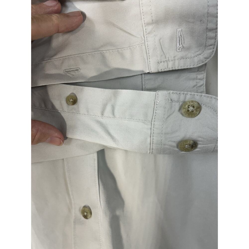 Fall Feather Hunt Columbia Mens Sz L Button Up Long S Shirt OutDoor Sport Khaki - Picture 3 of 7